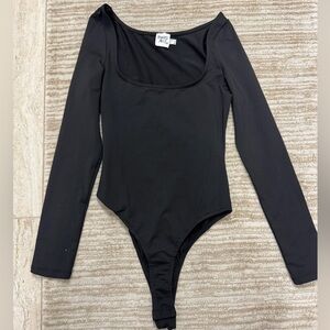 Princess Polly Black Long Sleeve Bodysuit